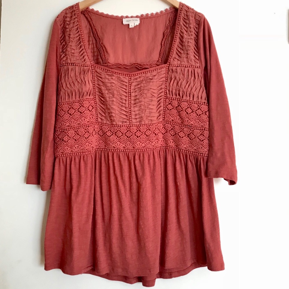 Anthropologie Meadow Rue 3/4 sleeve top
